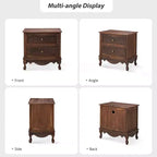 24-Inch 2-Drawer End Table with Charging Station