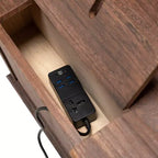 24-Inch 2-Drawer End Table with Charging Station