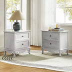24-Inch 2-Drawer End Table with Charging Station