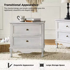 24-Inch 2-Drawer End Table with Charging Station
