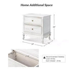 24-Inch 2-Drawer End Table with Charging Station