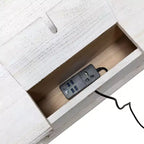 24-Inch 2-Drawer End Table with Charging Station