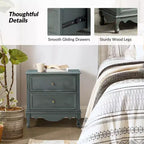 24-Inch 2-Drawer End Table with Charging Station