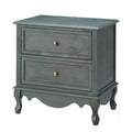 24-Inch 2-Drawer End Table with Charging Station