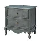 24-Inch 2-Drawer End Table with Charging Station