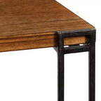 Square Wood and Metal 3-Tier End Table, 12x12x30, Brown